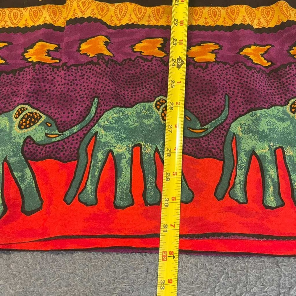 Vintage Jessica Howard Elephant Sunflower Print Rayon Tunic Dress Womens 12 USA - Picture 10 of 11